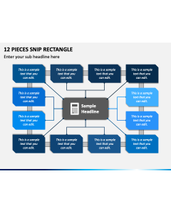 12 Pieces Snip Rectangle PPT Slide 1