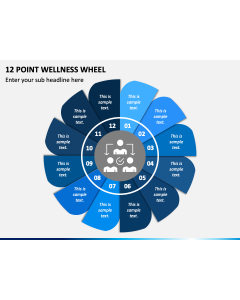 12 Point Wellness Wheel PPT Slide 1