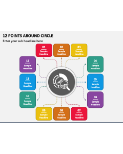 12 Points Around Circle PPT Slide 1