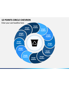 12 Points Circle Chevron PPT Slide 1