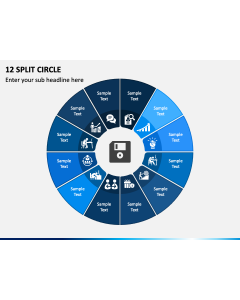 12 Split Circle PPT Slide 1