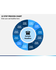 12 Step Process Chart PPT Slide 1