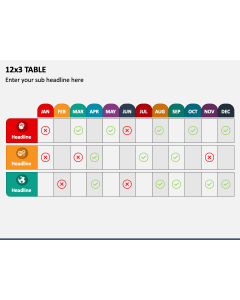 12x3 Table PPT Slide 1