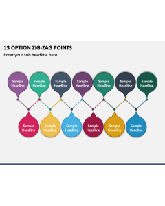 13 Option Zig-zag Points PPT Slide 1