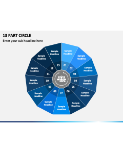13 Part Circle PPT Slide 1