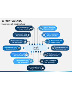 13 Point Agenda PPT Slide 1