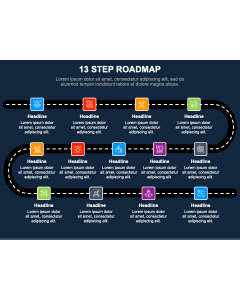 13 Step Roadmap PPT Slide 1
