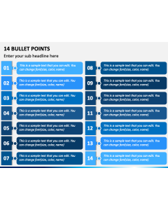 14 Bullet Points PPT Slide 1