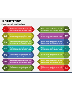 14 Bullet Points PPT Slide 1