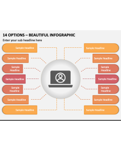 14 Options - Beautiful Infographic PPT Slide 1
