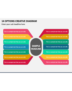 14 Options Creative Diagram PPT Slide 1