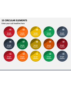15 Circular Elements PPT Slide 2