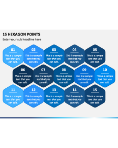 15 Hexagon Points PPT Slide 1
