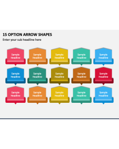 15 Option Arrow Shapes PPT Slide 1