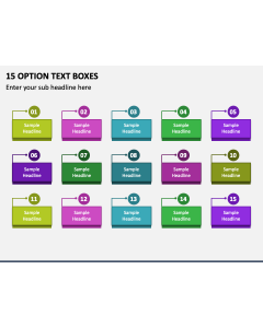 15 Option Text Boxes PPT Slide 1