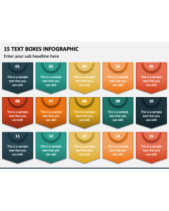 15 Text Boxes Infographic PPT Slide 1