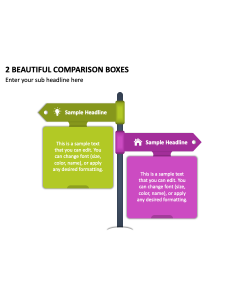 2 Beautiful Comparison Boxes PPT Slide 2