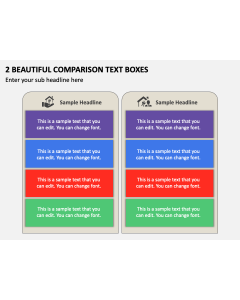 2 Beautiful Comparison Text Boxes PPT Slide 2