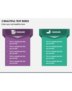 2 Beautiful Text Boxes PPT Slide 1