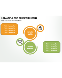 2 Beautiful Text Boxes with Icons PPT Slide 1