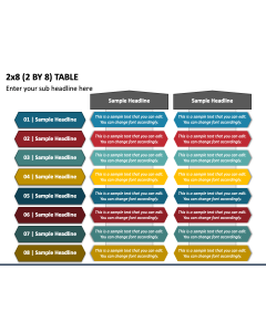 2 by 8 Table PPT Slide 1