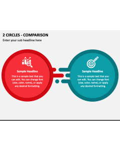 2 Circles - Comparison PPT Slide 1