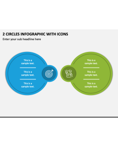 2 Circles Infographic with Icons PPT Slide 1