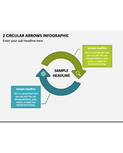 2 Circular Arrows Infographic PPT Slide 1