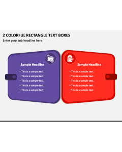 2 Colorful Rectangle Text Boxes PPT Slide 1
