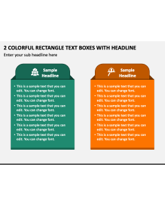 2 Colorful Rectangle Text Boxes with Headline PPT Slide 1