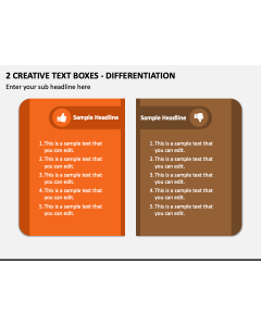 2 Creative Text Boxes - Differentiation PPT Slide 1