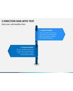 2 Direction Sign with Text Slide 1