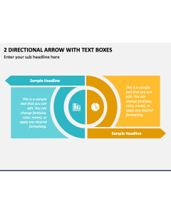 2 Directional Arrow with Text Boxes PPT Slide 1