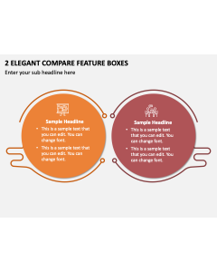 2 Elegant Compare Feature Boxes PPT Slide 2