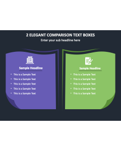 2 Elegant Comparison Text Boxes PPT Slide 2