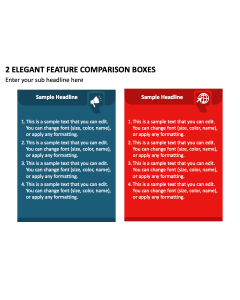 2 Elegant Feature Comparison Boxes PPT Slide 2