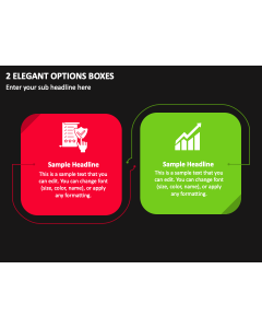2 Elegant Options Boxes PPT Slide 2