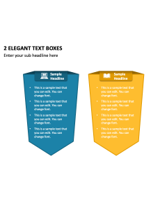 2 Elegant Text Boxes PPT Slide 2