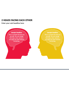 2 Heads Facing Each Other PPT Slide 1