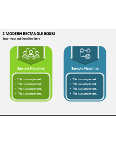 2 Modern Rectangle Boxes PPT Slide 1