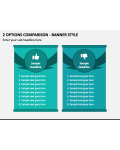 2 Options Comparison - Banner Style PPT Slide 1
