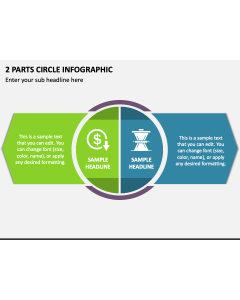 2 Parts Circle Infographic PPT Slide 1