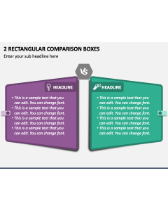 2 Rectangular Comparison Boxes PPT Slide 1