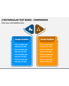 2 Rectangular Text Boxes - Comparison PPT Slide 1