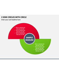 2 Semi Circles with Circle PPT Slide 1