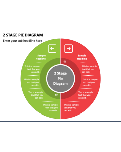 2 Stage Pie Diagram PPT Slide 1