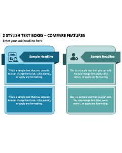 2 Stylish Text Boxes - Compare Features PPT Slide 2