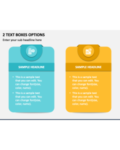 2 Text Boxes Options PPT Slide 1