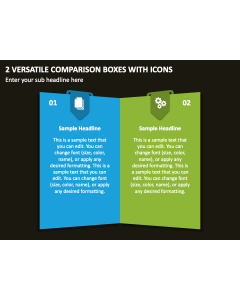 2 Versatile Comparison Boxes with Icons PPT Thumbnail