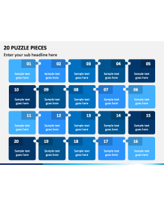 20 Puzzle Pieces PPT Slide 1